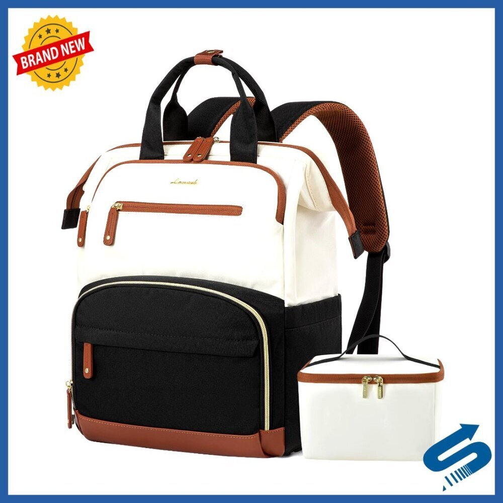 Insulated Laptop Backpack for Work Travel with Cooler Lunch Box Compartment